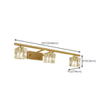 Elegant Gold 5-Light Crystal Vanity Fixture Light Image - 17