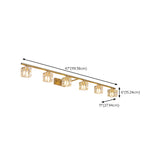 Elegant Gold 5-Light Crystal Vanity Fixture Light Image - 19