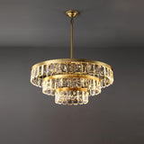 Elegant Gold and Tierd Ring Crystal Chandelier Image - 11