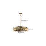 Elegant Gold and Tierd Ring Crystal Chandelier #size