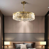 Elegant Gold and Tierd Ring Crystal Chandelier Image - 6