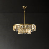 Elegant Gold and Tierd Ring Crystal Chandelier Image - 8