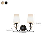 Elegant Gold and White Wall Sconce Vanity Light Image - 16