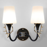 Elegant Gold and White Wall Sconce Vanity Light Image - 6