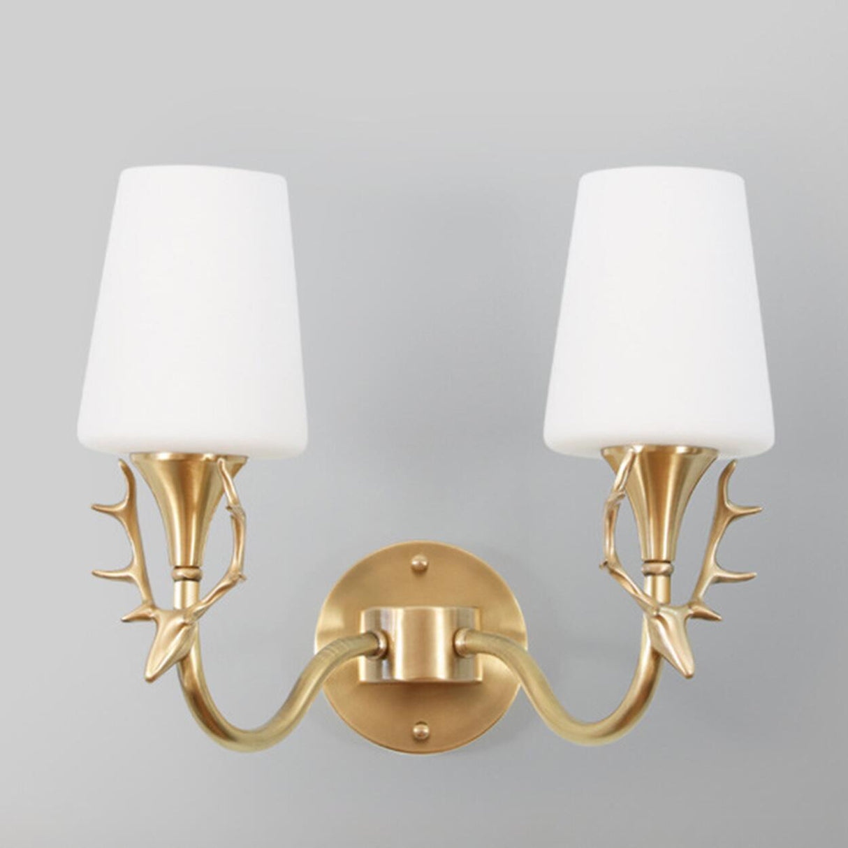 Elegant Gold and White Wall Sconce Vanity Light Image - 7