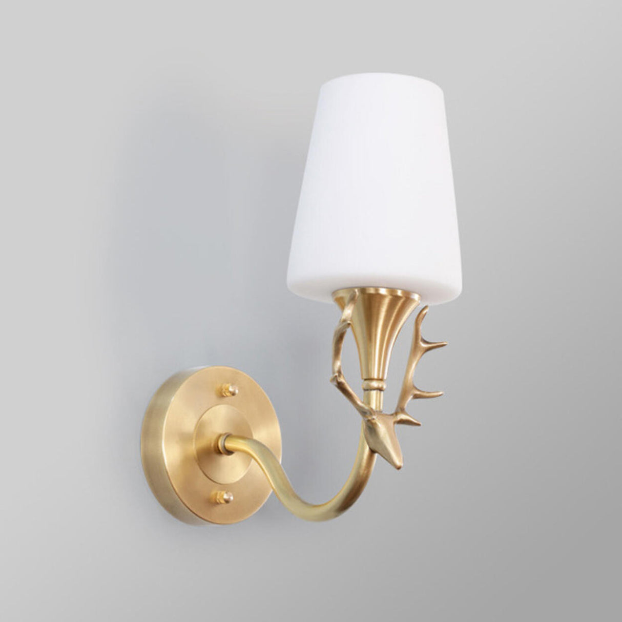 Elegant Gold and White Wall Sconce Vanity Light Image - 9