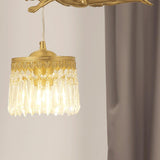 Elegant Gold Angel Crystal Adjustable Height Pendant Light Image - 9