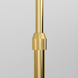 Elegant Gold Arc LED Floor Lamp with Pleated Shade Image - 7