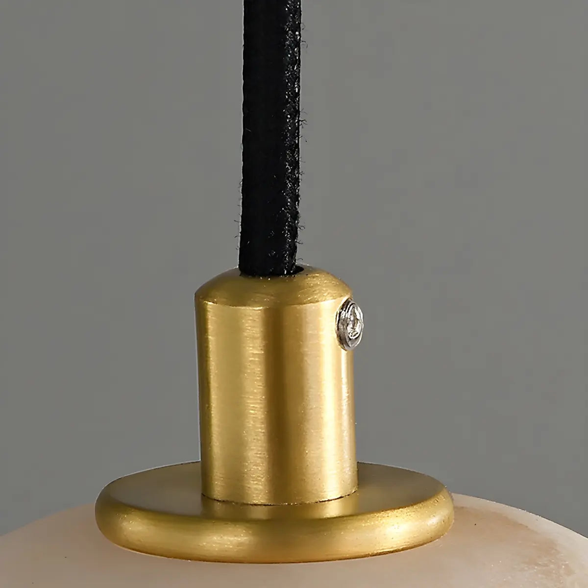 Elegant Gold Bell Alabaster Adjustable Pendant Light Image - 12