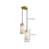 Elegant Gold Bell Alabaster Adjustable Pendant Light Image - 19