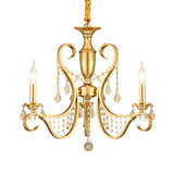 Elegant Gold Candelabra Crystal Ceiling Chandelier Image - 2