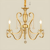 Elegant Gold Candelabra Crystal Ceiling Chandelier Image - 3