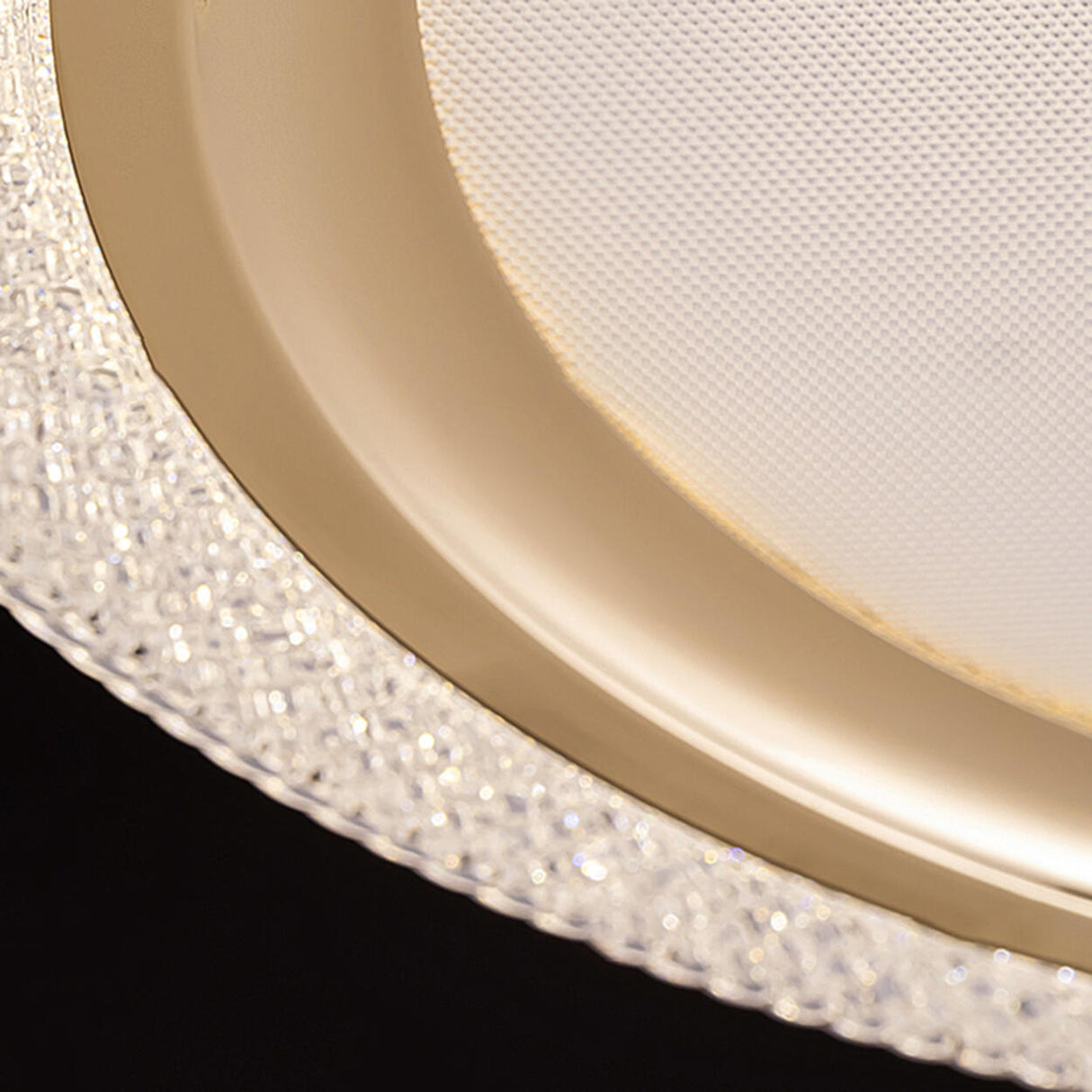 Elegant Gold Circular LED Flush Mount Ceiling Light Image - 12