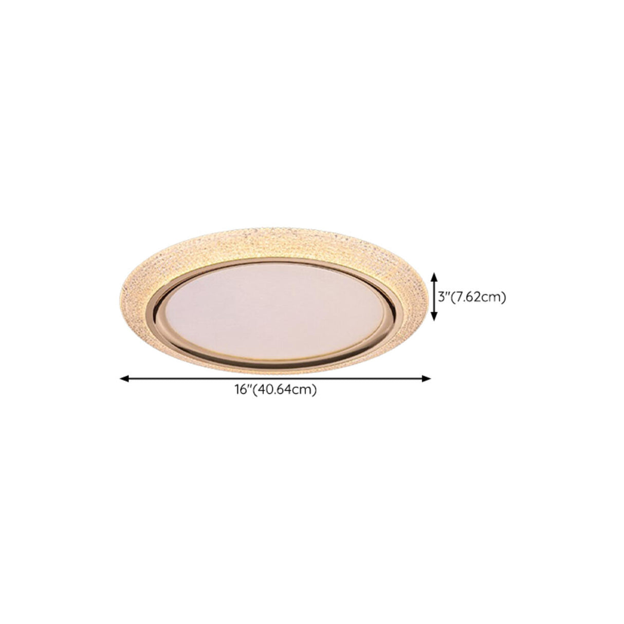 Elegant Gold Circular LED Flush Mount Ceiling Light 