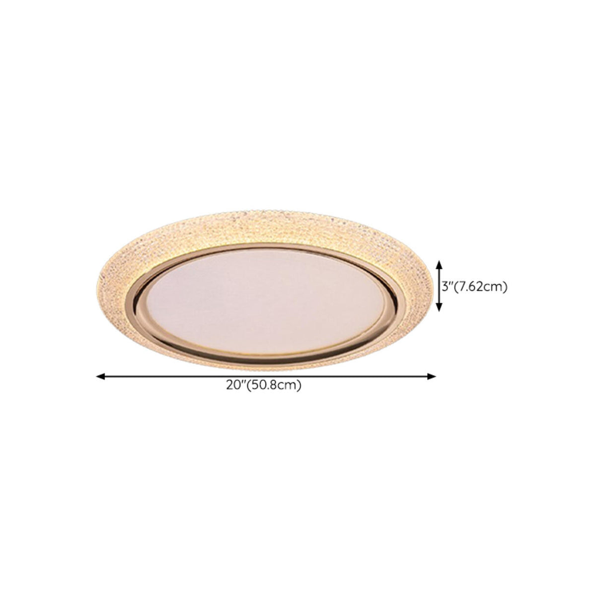 Elegant Gold Circular LED Flush Mount Ceiling Light Image - 17