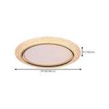 Elegant Gold Circular LED Flush Mount Ceiling Light Image - 18