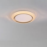 Elegant Gold Circular LED Flush Mount Ceiling Light Image - 2