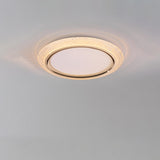 Elegant Gold Circular LED Flush Mount Ceiling Light Image - 3