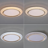 Elegant Gold Circular LED Flush Mount Ceiling Light Image - 7