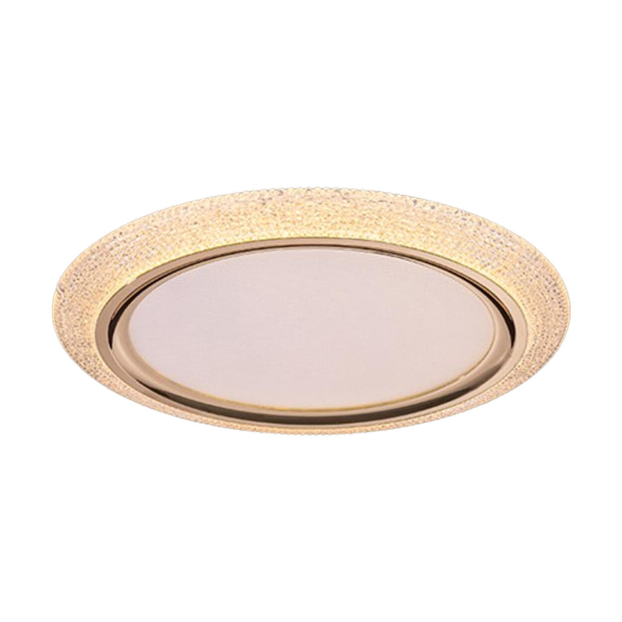 Elegant Gold Circular LED Flush Mount Ceiling Light Image - 8