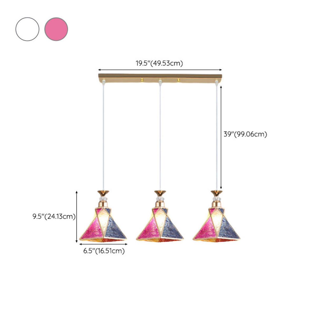 Elegant Gold Cone Kitchen Island Pendant Lights 