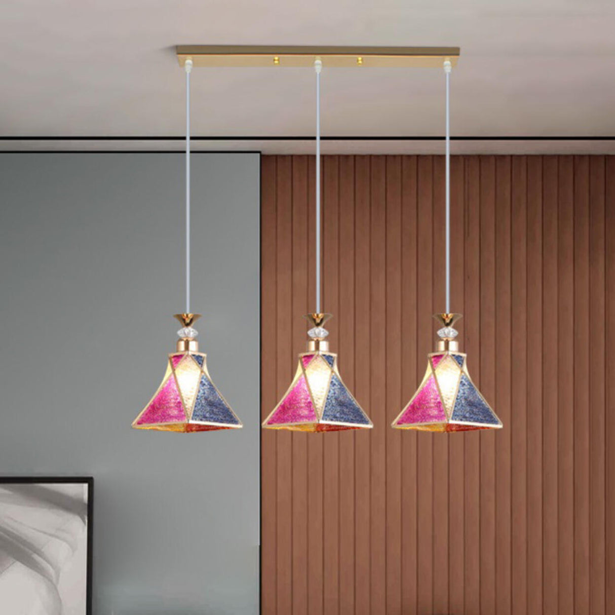 Elegant Gold Cone Kitchen Island Pendant Lights Image - 2