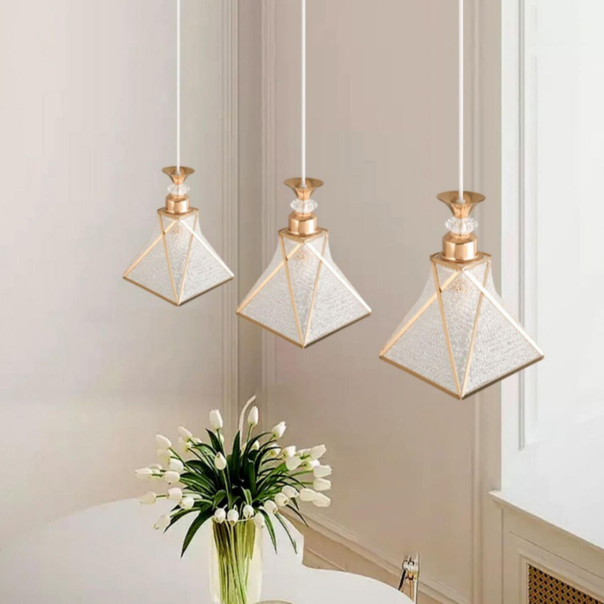 Elegant Gold Cone Kitchen Island Pendant Lights Image - 3