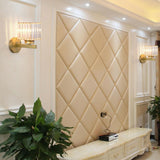 Elegant Gold Crystal Cylinder Metal Wall Sconce Image - 4