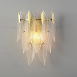 Elegant Gold Crystal Leaf Wall Sconce Image - 6