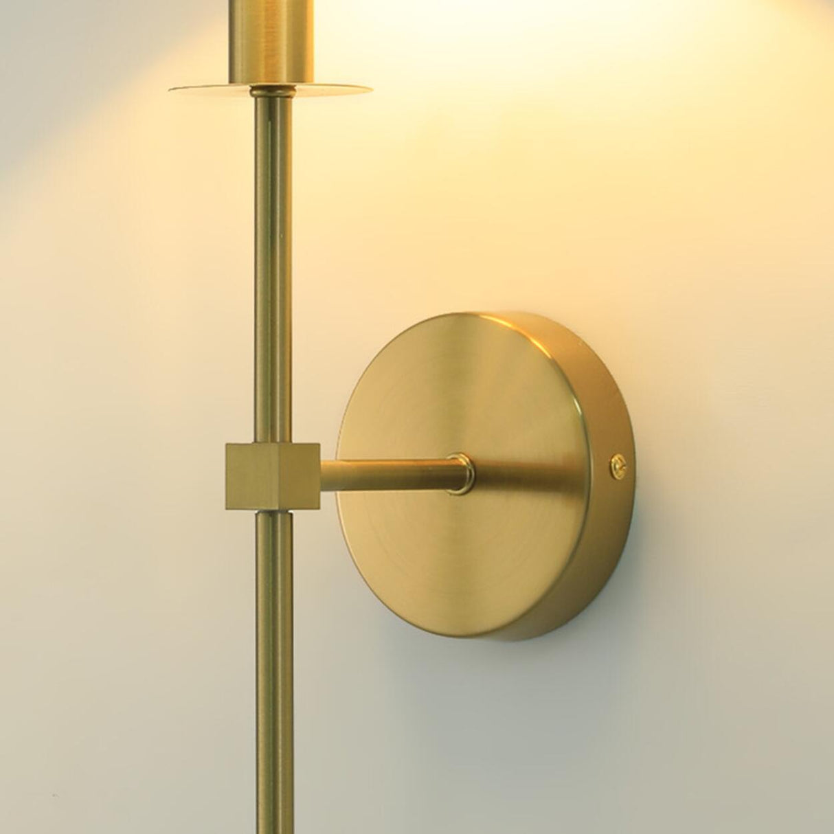 Elegant Gold Cylindrical Metal LED Wall Sconce Image - 13