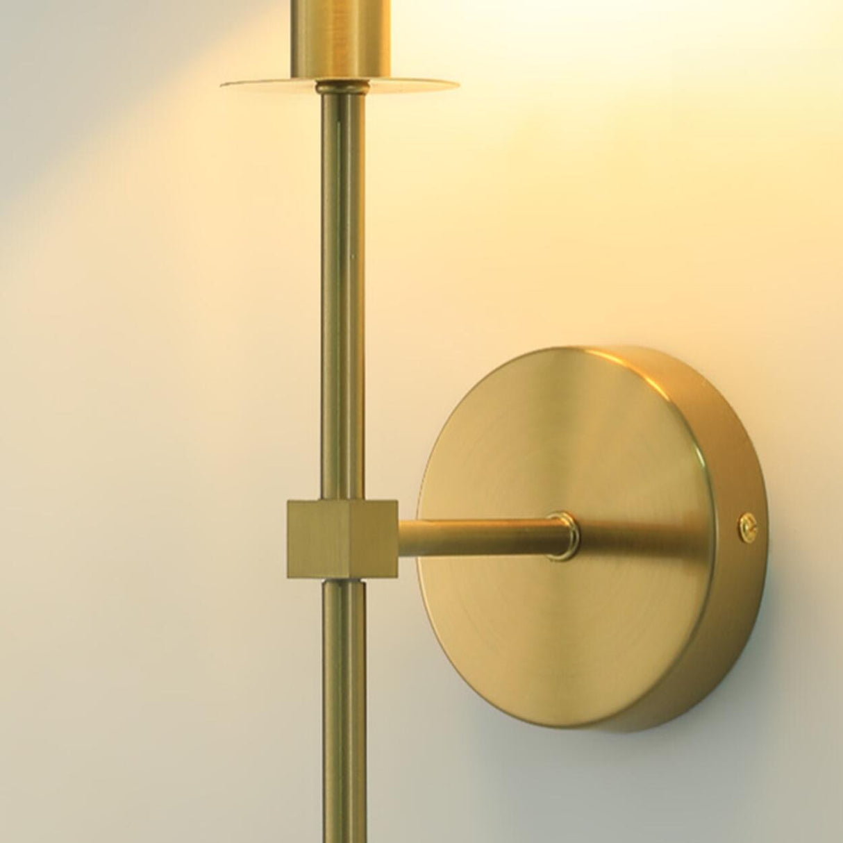 Elegant Gold Cylindrical Metal LED Wall Sconce Image - 14