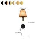 Elegant Gold Cylindrical Metal LED Wall Sconce #size