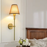 Elegant Gold Cylindrical Metal LED Wall Sconce Image - 2