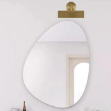 Elegant Gold Rectangular Copper LED Vanity Light Image - 3