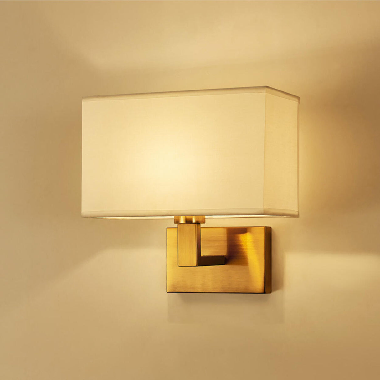 Elegant Gold Rectangular Wall Sconce Light Image - 1