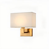 Elegant Gold Rectangular Wall Sconce Light Image - 10