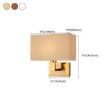 Elegant Gold Rectangular Wall Sconce Light #size