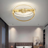 Elegant Gold Ring Modern Metal Ceiling Fan with Light Image - 3