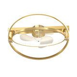 Elegant Gold Ring Modern Metal Ceiling Fan with Light Image - 6