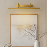 Elegant Gold Straight Linear Vanity Mirror Light Image - 3