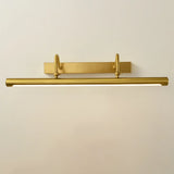 Elegant Gold Straight Linear Vanity Mirror Light Image - 8