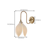 Elegant Gold Tulip Shaped White Ceramics Wall Sconce Image - 22