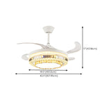 Elegant Heart Shape Modern Round Ceiling Fan with Light Image - 26