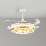 Elegant Heart Shape Modern Round Ceiling Fan with Light Image - 5