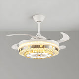 Elegant Heart Shape Modern Round Ceiling Fan with Light Image - 8