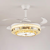 Elegant Heart Shape Modern Round Ceiling Fan with Light Image - 9