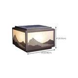 Elegant Hill Square Metal Outdoor Solar Post Light Image - 18