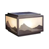 Elegant Hill Square Metal Outdoor Solar Post Light Image - 2