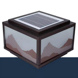 Elegant Hill Square Metal Outdoor Solar Post Light Image - 7