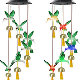 Elegant Hummingbird Wind Chime Outdoor Pendant Lights Image - 1